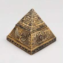 Egyptian Pyramid Desktop Ornament, Antique Style Home Decor, Creative Vintage Storage Box, Perfect Choice For Holiday And Room Decoration - A - View 10