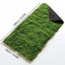 1pc Artificial Fiber Moss Lawn Mat, Faux Moss Turf, Suitable For Desktop Decoration, Micro Landscape, Bonsai Pot Top Covering, Home And Wedding Party Decor - A - View 2