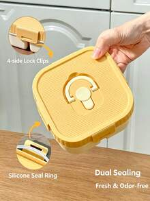 1300ml High-Capacity Leak-Proof Bento Box With 3 Compartments, Snap-Lock Freshness, Separable Food Storage, Ideal Lunch Box For Office Workers, Students Back To School, Picnic, Fruit And Snacks - Multicolor - View 2