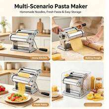 Stainless Steel Pasta Machine Manual Spaghetti And Lasagna Machine - Silver - View 3