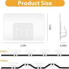 Transparent Drill-Free Kitchen Hardware Hooks, Self-Adhesive Invisible Wall Clips For Kitchen Appliance Cords And Small Tools Storage - View 2