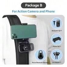 TELESIN 磁吸背包夾，適用 GoPro Hero、 Action 360 度旋轉肩帶磁吸支架，適用 Insta360 Ace Pro 2、X5、X4、X3、 Nano Action 6、5 Pro、4、3 Pocket 3 - 查看 14