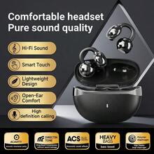 2026新款紫色時尚TWS藍牙6.0耳機 電量顯示 Hi-Fi ACS氣傳導耳機 360°環繞情侶耳機 智慧觸控 超長待機 快充 適用與Android 萬聖節禮物 - 查看 11