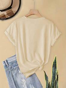 Women T-Shirts - Apricot - View 5