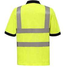 Yoko Unisex Adult Hi-Vis Short-Sleeved Polo Shirt - Yellow - View 2