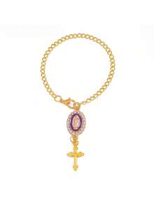 Women's Keychain Steering Wheel Charm.Features Virgin Mary Rosary Car Pendant,Cross Charm;Suitable Car Key,Accessory,Bags,Phone Cases.Holidays,Gifts - Multicolor - View 20