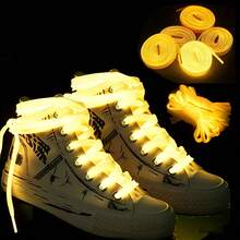 2Pcs Luminous Shoelaces Random Colors, Reflective Glow In Dark Shoe Laces For Men Women Sneakers, Versatile Casual Shoe Strings For Daily Dating Party Festival Outfits - View 6