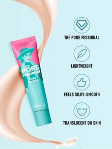 Benefit The POREfessional 毛孔隱形妝前乳 22ml/0.75 Oz | 絲滑輕盈配方快速模糊毛孔外觀 | 無油配方 | 打造平滑霧面妝效 | 適合所有膚色 | 自然妝感 - 22毫升 - 查看 4