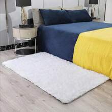 1 buah Karpet Kamar Tidur, Karpet Putih Lembut dan Mewah, Ukuran Besar dan Nyaman untuk Ruang Tamu, Dekorasi Rumah Anak yang Estetis, Dekorasi Ruangan - Putih - View 17