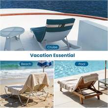OUTXE Towel Bands, Adjustable Straps Beach Cruise Lounge Chair| Towels Holder| Pool Bag Essentials Must Haves (4-Pack, Mixed Blue+Green+Greige+Hot Pink) - Solid (Blue+Green+Greige+Hot Pink) - View 7