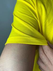 Men Plus Size T-Shirts - 黃色 - 查看 4