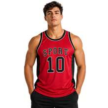 Men's Sports Tank Top For Sports Activities And Casual Use - Rojo - View 3