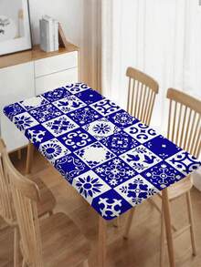 1 buah Taplak Meja Elastis Luar Ruangan, Desain Bermotif, Cocok Untuk Dapur, Ruang Makan, Aktivitas Luar Ruangan, Piknik, Berkemah, Pesta di Halaman, Pesta Ulang Tahun, Perlengkapan Dapur, Dapat Dicuci dengan Mesin - A - View 4