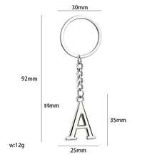 Minimalist Metal Alphabet Keychain, 1 Pc A-Z Initial Pendant, Stylish Bag Charm & Key Ring, Personalized Bag Charm, Gift For Friends & Lovers - Silver - View 5