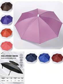 Multifunctional Hands-Free Sun Umbrella Hat With UV Protection And Waterproof Coating, Lightweight Sun And Rain Protection Hat, Unisex, Multi-Color Wearable Head-Mounted Sun Umbrella, Suitable For Outdoor Camping, Vacation, Fishing, Yard And Garden Use - A - View 7