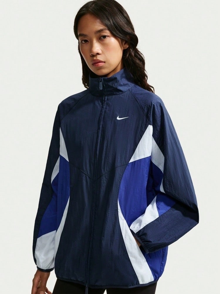 Nike 女款 AS W NK STREET TRACK JKT 梭織無帽夾克 IM8402-411 - 藏蓝色 - 查看 1