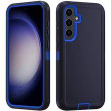 Funda de teléfono resistente de 3 en 1 de grado militar, funda protectora de Body completo resistente a golpes, antideslizante y a prueba de agua, resistente a arañazos, universal, accesorio de teléfono práctico como regalo para el Festival de Primavera y uso diario - Azul profundo - Ver 24