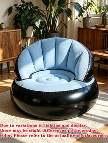 4/1pc Inflatable Single Sofa With Backrest, Foldable Portable Lightweight Space-Saving Slouchy Sofa, Comfortable Inflatable Seat Cushion For Adults, Suitable For Indoor Outdoor Home Office Leisure Camping Daily Use - Multiple Styles - View 14