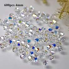 600PCS 4mm AB Faceted Beads, Colorful DIY Beads For Suncatcher Making, Jewelry, Bracelet, Necklace & Craft Projects - Colorful - View 12