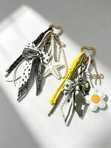 1pc Cute Leather Strawberry Keychain Bag Charm, Keyring Pendant For Women's Shoulder Bag, Tote Bag Charm, Keychain Pendant - Multicolor - View 1