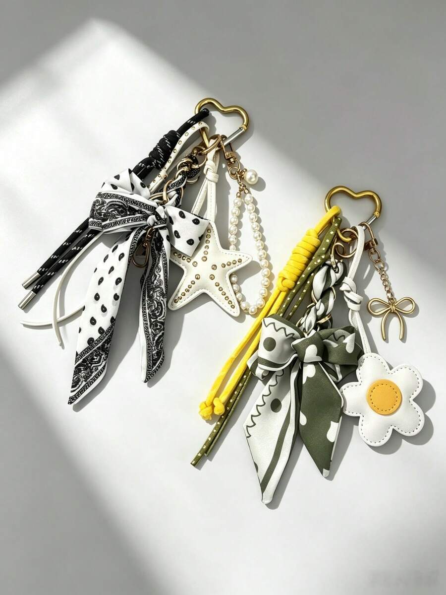1pc Cute Leather Strawberry Keychain Bag Charm, Keyring Pendant For Women's Shoulder Bag, Tote Bag Charm, Keychain Pendant - Multicolor - View 1