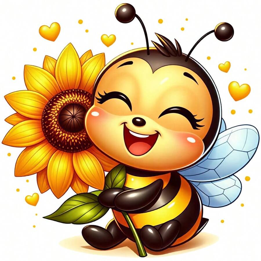 1/2/3pcs Sunflower & Little Bee Heat Transfer Stickers, Cute Healing Spring Floral DIY Prints, Suitable For Kids T-Shirts, Canvas Bags, Dresses - Multicolor - View 1