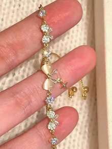Sparkling Cherry Blossom Bangle, Small Flower Series, Versatile High-End Accessory Perfect For Elegant - Multicolor - View 4