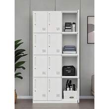 Locker Metalico 12 Puertas Casilleros Oficina Chapa ,  uso de empleados y trabajadores clóset de acero duradero diseño moderno,gabinete de almacenamiento para el hogar,9x34x180 color blanco - Blanco - Ver 8
