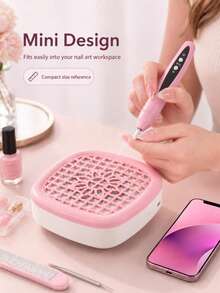 Entry-Level Portable Nail Dust Collector, Powerful Vacuum Fan With Reusable Filter, Suitable For Acrylic Nail Polishing, Salon, Home And Training, Ideal For Beginners, Nail Artists, DIY Enthusiasts, Valentine's Day, Mother's Day Gift - Multicolor - View 2
