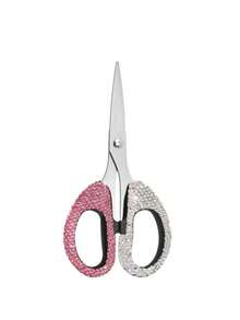 1pc Shiny Rhinestone Mini Scissors, Sewing Scissors, Small Office Home Portable Stainless Steel Paper Cutting Scissors For Opening Packages, Trimming Bangs, Thread, Fabric, School Scissors, Sewing Tool Accessories, Rhinestone Handicrafts - Multicolor - View 15