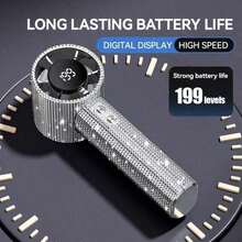 Handheld Mini Silent Portable Fan, Fashionable Full Rhinestone Fan, 1800mAh Rechargeable Battery Powered, Suitable For Travel, Outdoor, Holiday, Beach And Other Outdoor Activities - Multicolor - View 6
