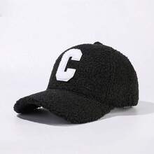 Baseball Cap Letter C Patch Embroidery Adjustable Warm Winter Dad Hat Casual Street Style Windproof Warm Headwear Unisex Daily Fashion Accessory - A - View 3