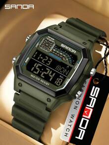 SANDA 6196 Sport Electronic Watch For Men Multifunction Alarm Clock Chrono Waterproof LED Digital Wristwatches Men Reloies - One Size Fits All - View 14