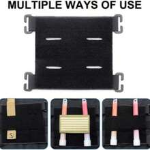 1pc Square Laser Cut MOLLE Compatible Plain Nylon Strong Adhesive Tactical Gear Loop Patch Base - Multicolor - View 4