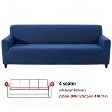 1 pieza Funda de sofá de terciopelo de maíz, funda elástica de felpa suave para sofá, resistente a arañazos de gato y pelo de mascota, protector de muebles lavable con protección completa antideslizante para 1-4 plazas para decoración del hogar - Funda de sofá de vellón de maíz - Ver 49