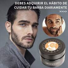 MOPOYAT Bálsamo para barba : ¡Realza el atractivo de tu barba! Cuidado diario de la barba, sin alcohol. Recomendamos convertir el cuidado diario de la barba en un hábito. Este producto de limpieza profunda es un excelente regalo para tu padre, novio o amigo. - Negro - Ver 4