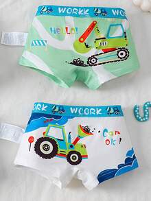 8 قطع/عبوة ملابس داخلية للأولاد مريحة وقابلة للتنفس بطباعة كرتونية جديدة لسباق الباركور، شورتات للأطفال الصغار والأطفال الصغار - متعدد الألوان - مشاهدة 3
