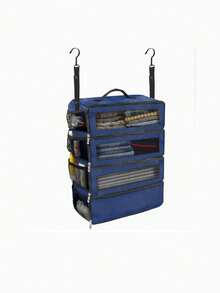 4 Seasons Large Capacity Foldable Luggage Organizer Bag - Multi-Layer Storage Bag Suitable For Clothes, Travel And Business Trips, Polyester Material, Zipper Closure, Hand Washable, Space-Saving Design For Easy Packing, Travel Suitcase, Storage Cube, Durable Handle Design,Dorm Room - Multicolor - View 13