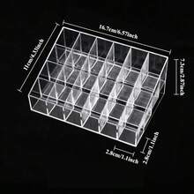 Large Capacity Makeup Storage Box, Transparent Cosmetic Display Rack, Can Store Lipstick, Eyeshadow Palette, Blush, Foundation, Perfume, Skincare Products, Dust-Proof Vanity Organizer, Suitable For Bathroom, Vanity, Tabletop, Bedroom, Sturdy Vanity Storage Box, Applicable For Home, Salon, Retail Display, Earring & Ring Storage Box, Nail Art Accessories Storage Box - Clear - View 12