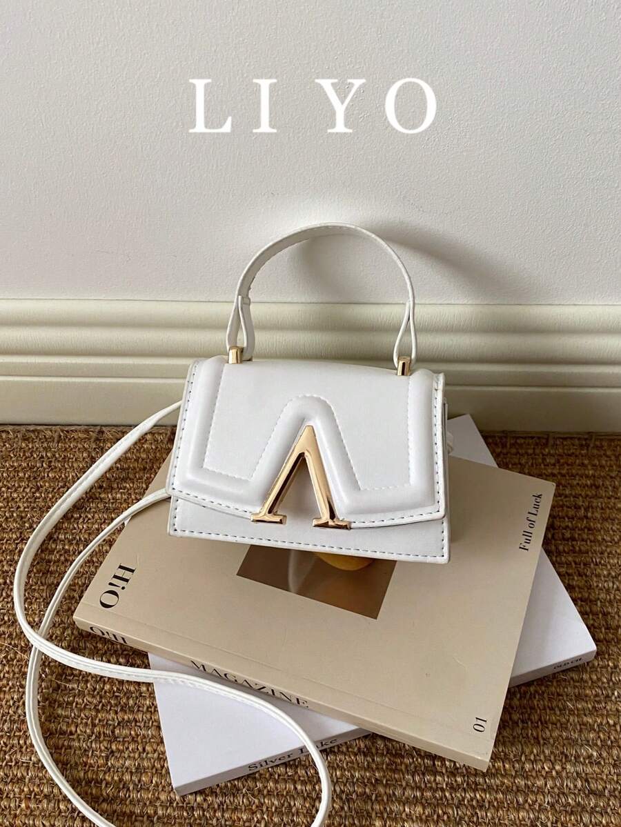 Fashion Mini Solid Color Flap Small Handbag, Women's Elegant Versatile Small Tote Bag, Shoulder Crossbody Bag