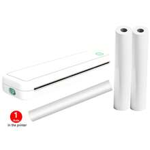 Impresora térmica portátil, impresora sin tinta, incluye 1 rollo de papel A4, adecuada para oficina, hogar, viajes, impresión de documentos, impresión de fotos - Multicolor - Ver 20
