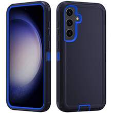 Funda de teléfono resistente de 3 en 1 de grado militar, funda protectora de Body completo resistente a golpes, antideslizante y a prueba de agua, resistente a arañazos, universal, accesorio de teléfono práctico como regalo para el Festival de Primavera y uso diario - Azul profundo - Ver 66