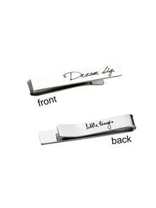 Custom Name Engraved Stainless Steel Tie Clip For Men – Personalized Text; Suitable For Grooms, Groomsmen, And Birthday Gifts - Multicolor - View 7