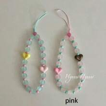 Summer Fresh Pink & Blue Phone Chain, Versatile Minimalist Highly Attractive Cute Phone Lanyard, Keychain, CCD Hanging Chain - Multicolor - View 9