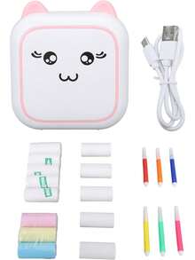 Mini Impresora Térmica Portátil Rosa sin Tinta con APP y Papel, Impresora de Bolsillo para Notas, Fotos, Estudio y Diario - Rosa - Ver 9