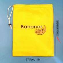 1/2pcs Banana Storage Bag, Light Convenient Washable And Durable, Prevent Ripeness, Kitchen Vegetables And Fruits Fresh Storage, Yellow, Kitchen Supplies - View 8