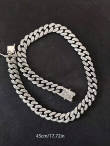 High Quality Geometric Cuban Link Necklace, Bling Hiphop Style Jewelry Gift - Chain Necklace - View 14