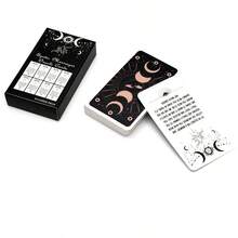 1pc Mysterious Tarot Card Oracle Game For Divination, Party And Gathering - Spirit Messages Oracle - Black - View 5
