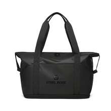 Large Capacity Tote Bag Commuter Women's Bag Top Grain Cowhide Leather Shoulder Crossbody Bag - Black - View 1