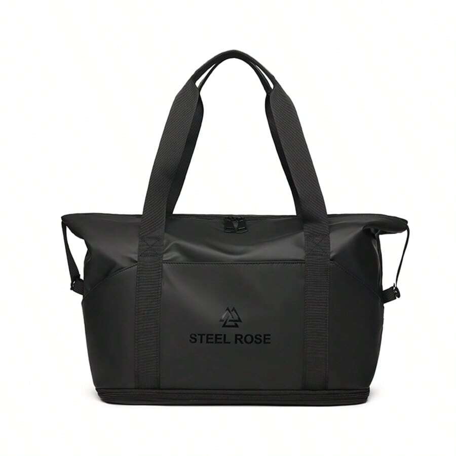 Large Capacity Tote Bag Commuter Women's Bag Top Grain Cowhide Leather Shoulder Crossbody Bag - Black - View 1